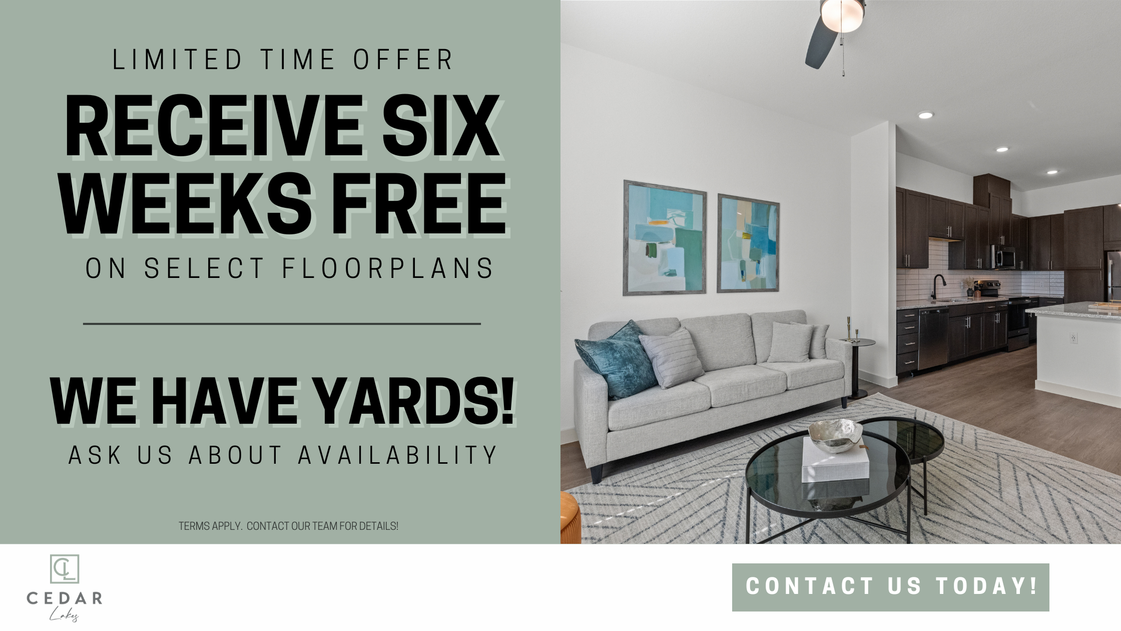 Limited time offer: Receive 2 weeks free. Contact for details