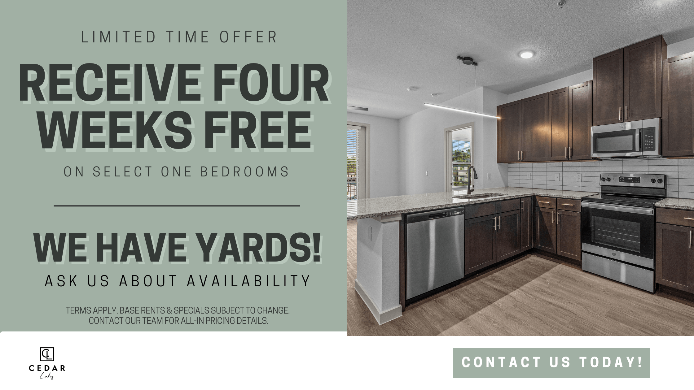 Limited time offer: Receive 2 weeks free. Contact for details